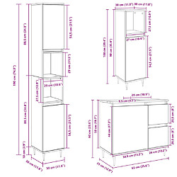 vidaXL Ensemble de meubles de salle de bain 3 pcs chêne sonoma pas cher