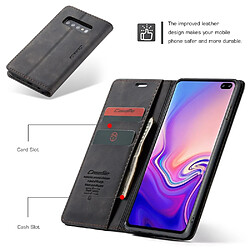 Acheter Caseme Etui en PU support auto-absorbé noir pour votre Samsung Galaxy S10 Plus