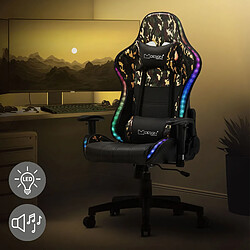 ML DESIGN MODERN LIVING LED Gaming Chair Chaise de bureau Chaise pivotante Réglable Bluetoothboxes