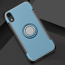 Wewoo Coque Étui de protection magnétique à 360 degrés pour anneau de rotation iPhone XR bleu marine