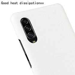 Wewoo Coque Rigide Pour Galaxy A90 5G antichoc Crocodile Texture PC + Etui en PU Blanc pas cher