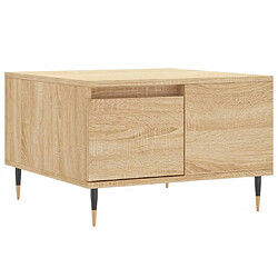 vidaXL Table basse chêne sonoma 55x55x36,5 cm bois d'ingénierie