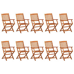 Avis Maison Chic Mobilier à dîner 11 pcs de jardin - Ensemble table et chaises d'extérieur - Salon/Mobilier de jardin classique Bois d'acacia massif -MN16214