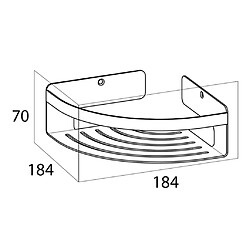 Tiger Panier d'angle de salle de bain Caddy Argenté 1400430946 pas cher