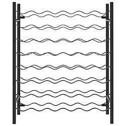 vidaXL Casier à bouteilles pour 48 bouteilles Noir Métal