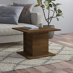 vidaXL Table basse chêne marron 55,5x55,5x40 cm bois d'ingénierie