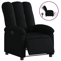 vidaXL Fauteuil inclinable électrique Noir Tissu