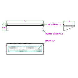 Etagère Murale Inox de Cuisine - Profondeur 400 - Combisteel