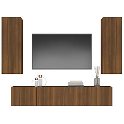 Avis vidaXL Ensemble de meubles TV 4 pcs Chêne marron Bois d'ingénierie