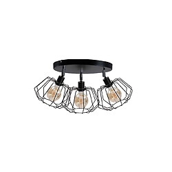 Lumière Luna Grappes de spots de plafond Noir, 32cm, 3x E27