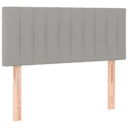 Maison Chic Tête de lit moderne pour chambre - Décoration de lit Gris clair 80x5x78/88 cm Tissu -MN26260