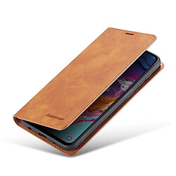 Etui en PU toucher soyeux marron pour votre Samsung Galaxy A41 (Global Version)