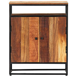 Avis Helloshop26 Buffet bahut armoire console meuble de rangement latérale 76 cm bois récupération massif et acier 4402059