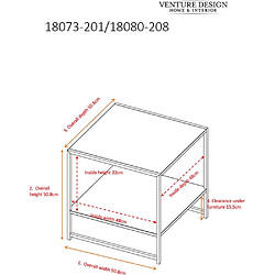 Avis Venture Home Table d'appoint avec étagère en acier Staal.