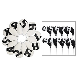 Acheter 10Pcs Golf Iron Headcover Couvre-tête étanche Golfeur Protection 4-9, A ~ X Blanc