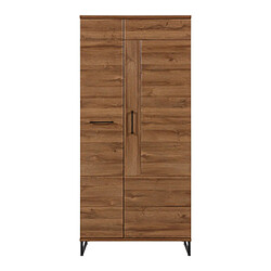 Dansmamaison Armoire de salon 2 portes 90 cm Chêne foncé - VARSOVIE