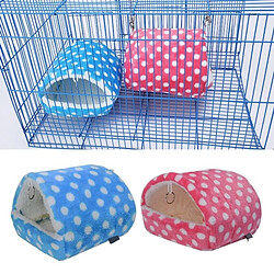 Wewoo Panier pour chien ou Chat Coussin triangle épaissie chaud Hamster perroquet Hamstertaille M-9x10cm Bleu pas cher