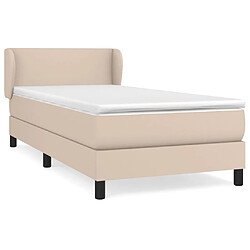 vidaXL Sommier à lattes de lit avec matelas Cappuccino 90x200 cm