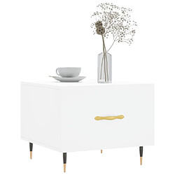 Avis Maison Chic Table basse,Table Console Table d'appoint, Table pour salon blanc 50x50x40 cm bois d'ingénierie -MN70072