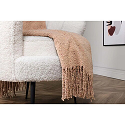 Acheter Venture Home Jeté de canapé en polyester et coton Tilly 170 x 130 cm beige.