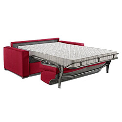 Inside 75 Canapé convertible EXPRESS PREMIUM 120 cm tissu enduit rouge sommier lattes matelas BULTEX