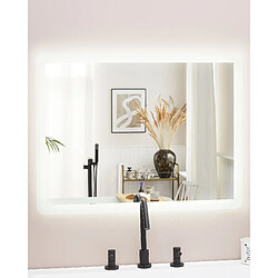 Beliani Miroir LED CORROY 80 cm Argenté