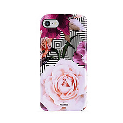 Puro - Coque de Protection Semi-Rigide, série Glam, Design Roses pour Apple iPhone 6/6S/7/8 (4,7``) - Rose pas cher