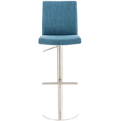 Non Tabouret de bar Cadiz tissu acier inoxydable