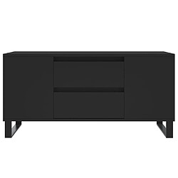 Maison Chic Tabls basse,Table Console pour salon noir 102x44,5x50 cm bois d'ingénierie -MN66960 pas cher