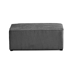 Bestmobilier Topaze - pouf - en velours côtelé plat pas cher