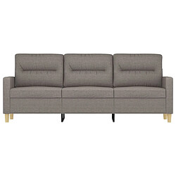 Avis Maison Chic Canapé à 3 places,Canapé droit,Sofa de Salon,Banquette Taupe 180 cm Tissu -GKD341660