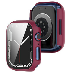 Coque en TPU anti-griffes, rouge vin pour votre Apple Watch Series 7 45mm