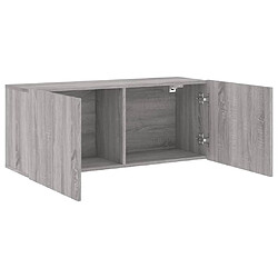 Acheter vidaXL Meuble TV mural sonoma gris 100x30x41 cm