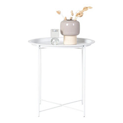 Avis EPIKASA Table Basse Bastia, Blanc, Métal, 47x47x50 cm