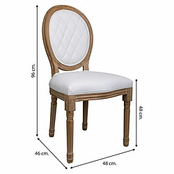 Acheter Chaise de Salle à Manger Alexandra House Living Blanc 46 x 96 x 48 cm