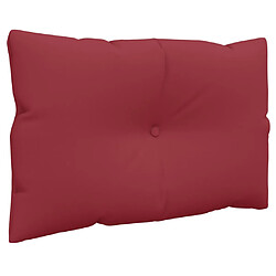 Avis vidaXL Coussins de palette lot de 3 rouge bordeaux tissu