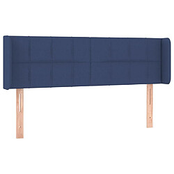 Avis Maison Chic Tête de lit scandinave à LED,meuble de chambre Bleu 147x16x78/88 cm Tissu -MN84810