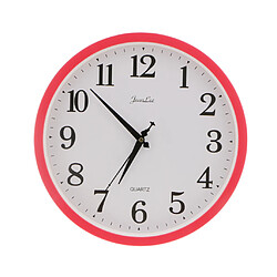 horloge murale silencieuse qualité quartz batterie à domicile bureau 12 pouces rouge