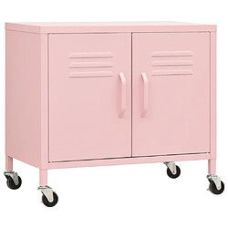 vidaXL Armoire de rangement Rose 60x35x56 cm Acier