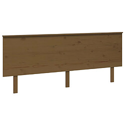 vidaXL Tête de lit Marron miel 204x6x82,5 cm Bois massif de pin