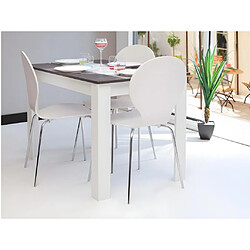 Acheter Vente-Unique Table à manger CASSY II - 4 personnes - Blanc, plateau effet béton