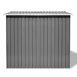 Avis Helloshop26 Abri de jardin cabane cabanon maison de stockage remise extérieur hangar outils robuste métal 257 x 205 x 178 cm gris 02_0022389