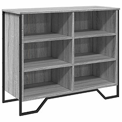 vidaXL Buffet sonoma gris 91x35,5x74,5 cm bois d'ingénierie