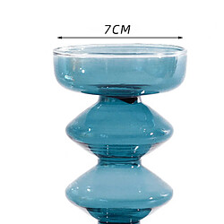 Table De Vase à Fleur En Verre Moderne Hydroponique Terrarium Porte-plante Conteneur Losange Bleu pas cher