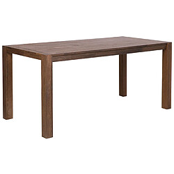 Beliani Table à manger 6 places NATURA Bois foncé