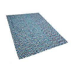 Beliani Tapis en tissu bleu marine 160 x 230 cm AMDO