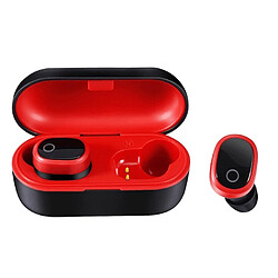 Wewoo Écouteur Bluetooth DT-6 IPX étanche 5.0 sans fil avec boîte de charge magnétique 400mAhappel de soutien rouge