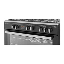 Acheter CONTINENTAL EDISON Cuisiniere piano four multifonctions catalyse 100L affichage digital L90 xH85 cm NOIR MAT ET INOX