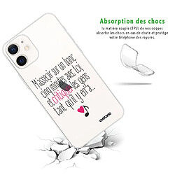 Avis Coque iPhone 12 mini souple transparente M'asseoir sur un banc Motif Ecriture Tendance Evetane