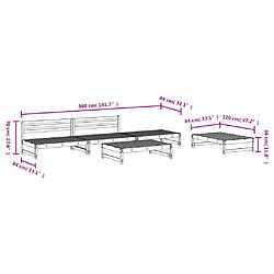 vidaXL Salon de jardin 5 pcs bois de pin imprégné pas cher